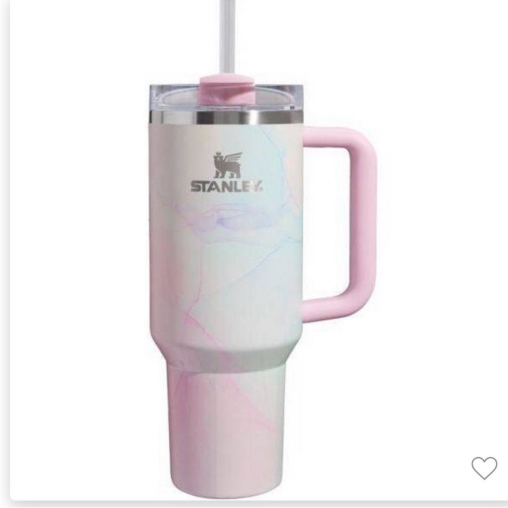 Stanley NWT Pink Watercolor Tulle 40 Ounce Cup - Picture 1 of 5